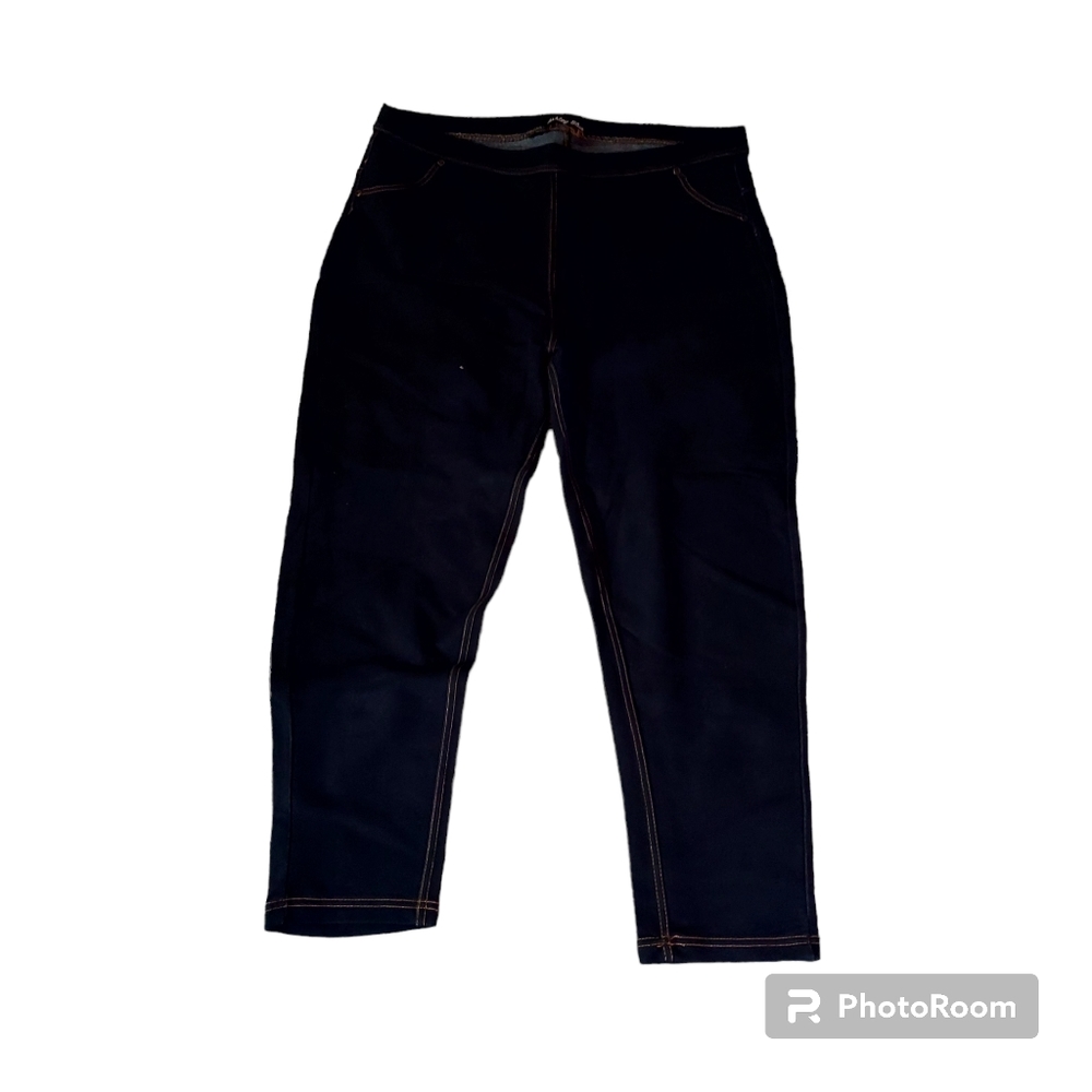 Ashley Blue 3x Pants Stretch Pullon Trousers Jeggings Woman. Dimensions waist 36